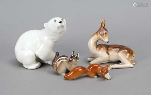 Four animal figures, Russia, 2nd ha