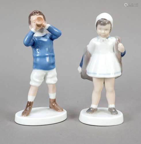 Two children's figures, Bing & Grön
