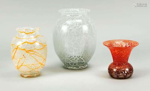 Three vases, 1st half of the 20th c