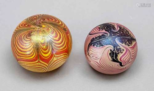 Two paperweights by the traditional