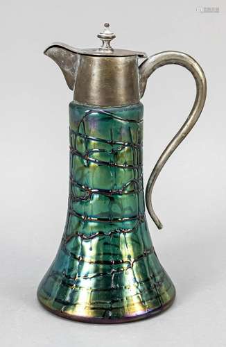 Art Nouveau gift jug with metal mou