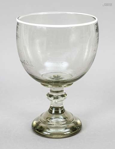 White beer glass, end of the 19th c