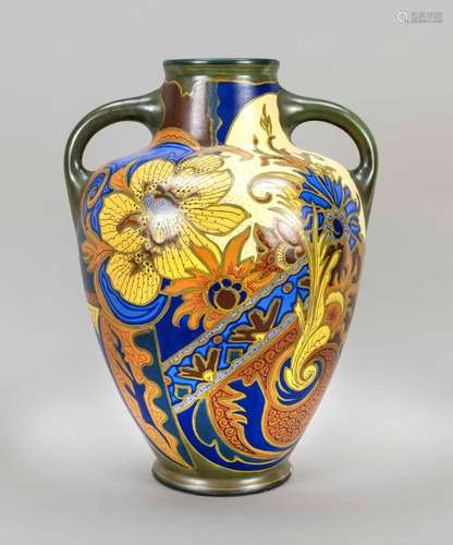 Large Art Nouveau vase, Gouda, Holl