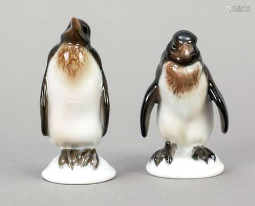 Two penguins, Rosenthal, Selb, mid-