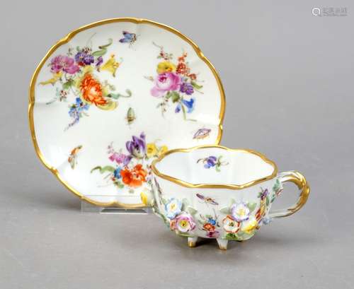 A demitasse with saucer, Meissen, m