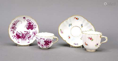 Two demitasse cups with saucer, Mei