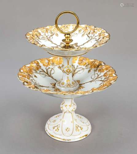 Two-tiered étagère, Meissen, 19th c