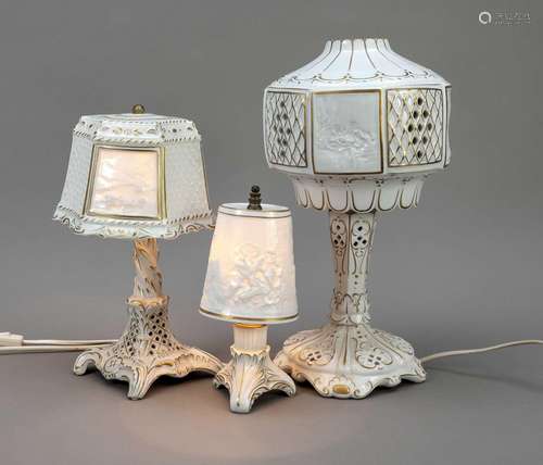 Three table lamps, Schierholz, Plau