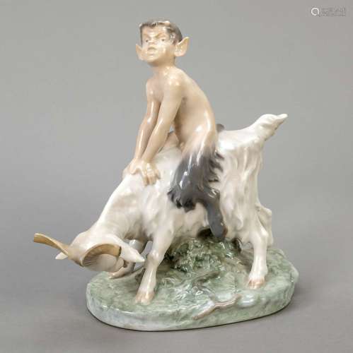 Young faun riding a billy goat, Roy