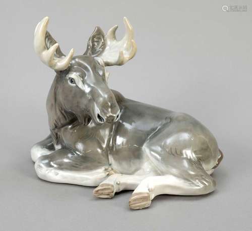 Lying moose, Royal Copenhagen, mark