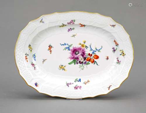 Oval serving dish, Meissen, Knauf-S