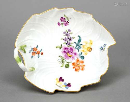 Leaf bowl, Meissen, mark 1740-1780,