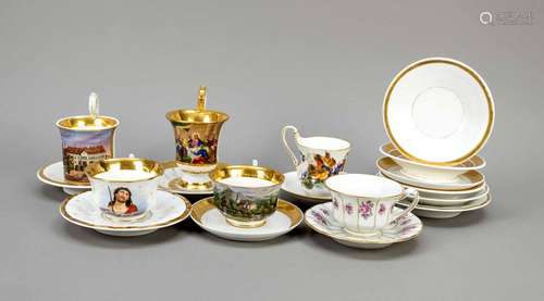 Assorted cups with saucer, cup with