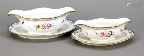 Two sauce boats, KPM, mark 1870-194