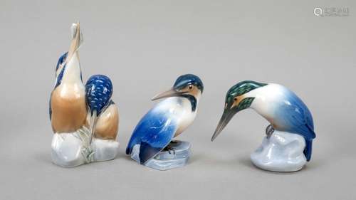 Three Art Nouveau animal figures wi