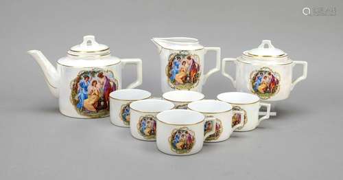 Tea service for 6 persons, 9 pieces