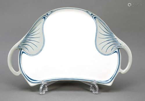 Art Nouveau tray with side handles,