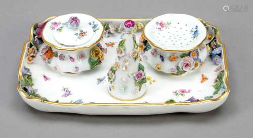 Writing set, 4 pieces, Meissen, Kna