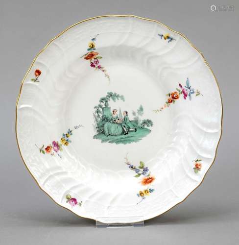 Deep plate, Meissen, mark 1740-1780