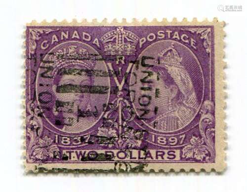 A Canada 1897 Jubilee $2 stamp used.