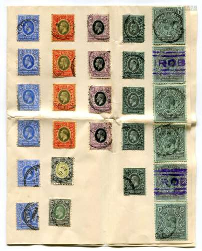 An early accumulation of used stamps