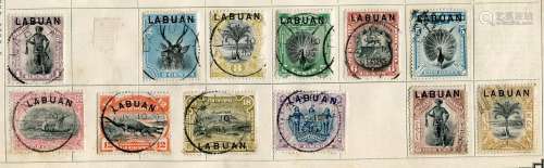 An accumulation of world stamps in several old albums plus l...