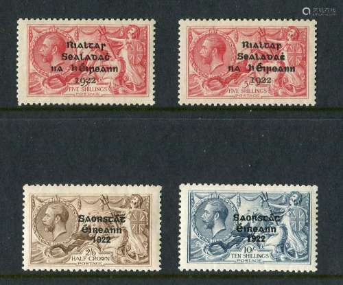 An Ireland stamp collection in four albums and two stock boo...