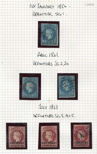 A St Helena stamp collection in two albums from 1856-2020 wi...