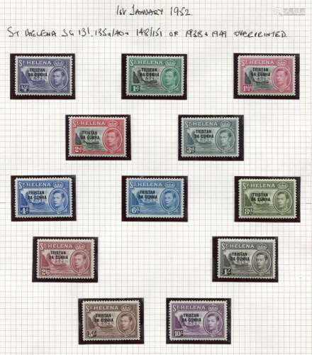 A collection of Tristan da Cunha stamps in three albums and ...