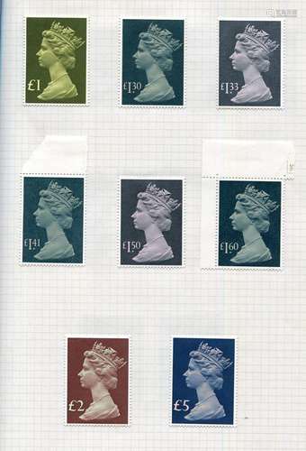 A collection of Great Britain stamps in six albums