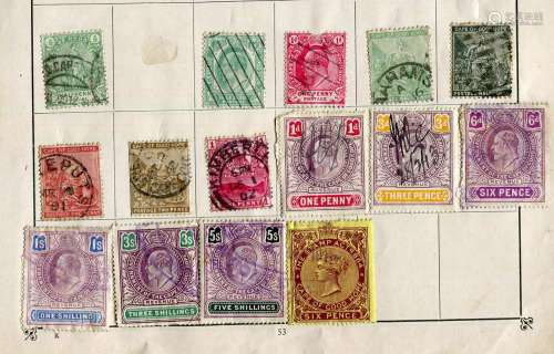 A collection of world stamps in three albums and loose.