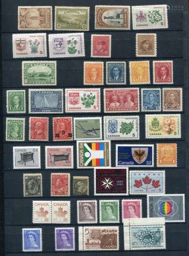 A collection of Canada stamps in three printed albums and tw...