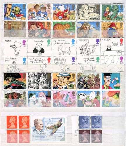 An accumulation of various stamps in a box with Great Britai...