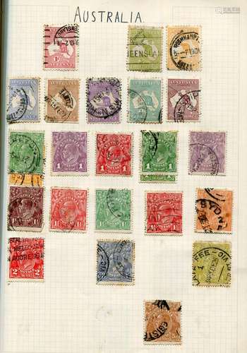 An accumulation of world stamps in albums and loose