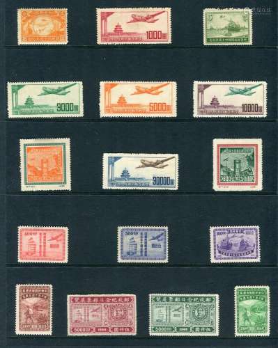 A collection of Airmail stamps and Aircraft on stamps in sev...