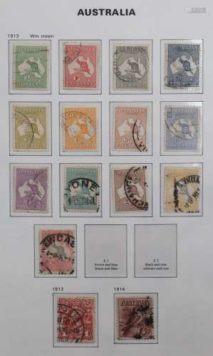 A Davo album containing an Australia used stamp collection f...