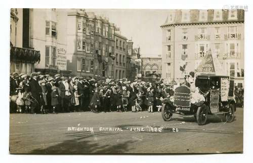 BRIGHTON. A collection of 22 postcards of the carnivals in B...