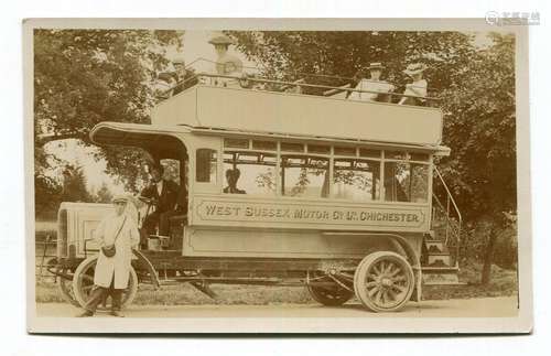 CHICHESTER. A photographic postcard of a West Sussex Motor C...