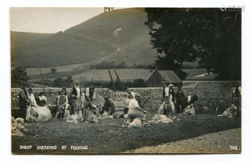 FULKING. A collection of approximately 58 postcards of Fulki...