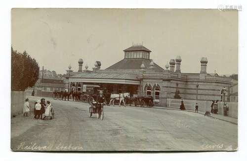 LEWES. A collection of 7 photographic postcards of Lewes rai...