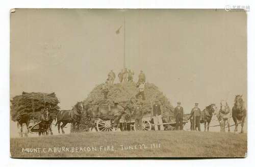 LEWES. A pair of photographic postcards