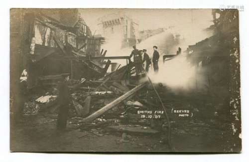 LEWES. A group of 7 postcards relating to the Smiths fire in...
