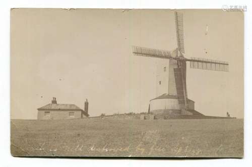 LEWES. A photographic postcard titled 'Malling Mill