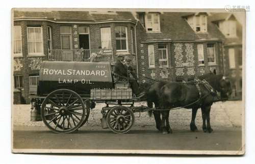 ROTTINGDEAN. A photographic postcard of a horse and Royal St...