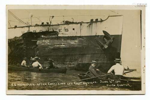 SUSSEX SHIPWRECKS. A collection of 11 postcards of shipwreck...