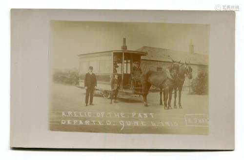 SUSSEX TRAMS. A group of 5 photographic postcards relating t...