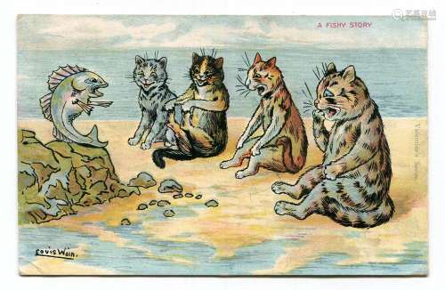 A group of 10 colour postcards by Louis Wain