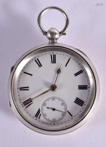 A SILVER CASED POCKET WATCH BY THE LONDON WATCH COMPANY. Hal...