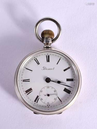 A SILVER POCKET WATCH. Hallmarked Chester 1908, Dial 4.9cm, ...