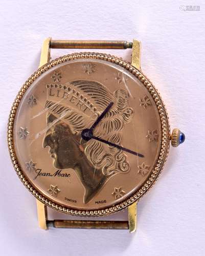 VINTAGE JEAN MARC LIBERTY COIN WATCH WITH STATUE OF LIBERTY ...